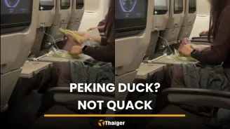 Thai candy floss wrapped mid-flight draws Peking duck jokes
